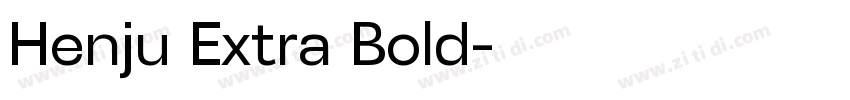 Henju Extra Bold字体转换